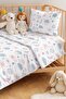 Pastel Cloud Star Children's Room Single Pique Set-Moon Star Blue Pink 160X220 cm Bedspread - 2