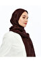60% Lyocell 40% Cotton Alia Vo Women's Patterned Shawl_Burgundy - 2