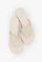 Women's Rivela Ecru Skin Flip-Flop Heeled Slippers - 3