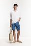 Denim kargo bermuda