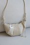 Women's Knot Detailed Croissant Model Stylish Shoulder and Underarm Bag Width 25 Length 15 - 2
