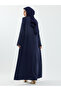 Rüveyda Cupra Stone Abaya Navy Blue - 2646 - 7