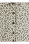 Lcw Kids Green Leopard Patterned Girl's Gabardine Vest - 3