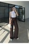 Brown Bandana Detailed Lyocell Tencel Trousers - 202612 - 5
