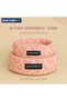 Heart Dog Bed Medium - Pink - Premium Circular Bolstered Pet Bed with Sustainable Filling & Machine Washable Fabric – 85 x 55 x 15 cm - 3