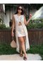 Openwork Long Lace Beach Vest, Dress, Kimono - 3