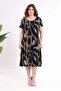 Women's Green Pink Leopard Pattern Plus Size Stretchy Midi Dress