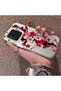 Redmi 9C Compatible Silicone Edge Hard Back Case Couple Phone Case with Floral Pattern - 2