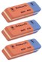 Red Blue Eraser 3 Pieces Pelikan Sp40 Pencil Ballpoint Pilot Pen Eraser Non-Falling Apart School Office