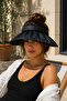 Women's Waterproof Sun Visor Wide Brim Uv Protection Summer Beach Hat Black - 5