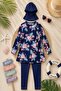 Three-Piece Girls' Hijab Swimsuit Set with Long Tights (Ages 7-16) - 4