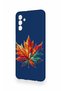 Samsung A04S Compatible Colorful Leaf Pattern Silicone Case - 4