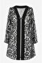Hesna plus size black jacket evening dress pants-blouse 3-piece mother's set - 5