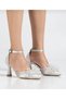 Elegant Stylish Satin Material Women's Evening Dress Shoes with Bow Detail - 3