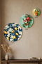 3-Piece Round Canvas Painting Set - 50cm 35cm 20cm Kitchen Wall Decor Lemon Pomegranate Orange Themed - Canvas Painting