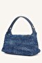 Navy Blue Jean Shoulder Bag for Girls G8340A8Ns - 2