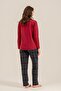 Let It Snow Mother Daughter Burgundy Long Sleeve Pajama Set Ar3730-A-V1 - 6