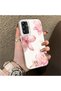 Samsung Galaxy A14 Compatible Silicone Edge Hard Back Case Couple Phone Case with Floral Pattern - 3