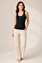 Women's Button Detailed U-Neck Thick Strap Flexible 2-Piece Basic Undershirt - 95% Cotton & Breathable Fabric - 7