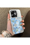 Tecno Spark 20C Compatible Silicone Edge Hard Back Case Couple Phone Case with Floral Pattern - 3
