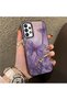 Samsung Galaxy A73 Compatible Silicone Edge Hard Back Case Couple Phone Case Butterfly Pattern - 3