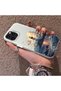 iPhone 14 Pro Max Compatible Silicone Edge Hard Back Case Couple Phone Case Tower Pattern - 2