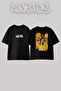 Billie Eilish_4 Design Printed Oversize Black T-Shirt