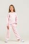 Girl's Printed Pink Long Sleeve Tracksuit Set Us2707-C-V1