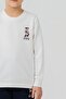 Boy's Printed White Long Sleeve Tracksuit Set Us2633-C-V2 - 3
