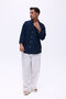 Super Baggy Linen Trousers with Elastic Waist - 6