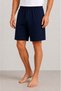 Cotton Men's Pajama Shorts Thin Combed Cotton Navy Blue with Pockets Comfortable Fit Anti-Sweat Fabric Lycra Home Shorts - 5