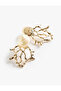 Stone Detailed Seashell Earrings - 3
