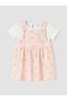 Lcw Baby Pink Floral Patterned Baby Girl Gabardine Dress