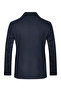 Navy Blue Comfort Fit Mono Collar Classic Jacket - 2