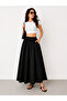 Women's poplin pocketed skirt