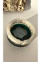 Bright Pine Green White Pearlescent Transparent Oyster Seashell Decorated Round Shaped Ash Tray Handmade Epoxy Gift - 7