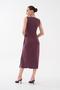 Yandan Brooched Pleated Pique Modal Dress - 5