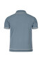 Blue Regular Fit Polo Collar Rayon T-Shirt - 3