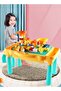 1 Plastic Multifunction Activity Table Chair Set Sand Water Play 1kg Sand 32 Molds 50 Blocks - 8