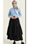 Skirt, Skirt with Poplin Fabric Inserts - 2