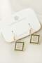 Bi̇reycel Square Stone (144527) Metal Earrings-11923305-Yellow