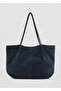 Süet deri shopper çanta - 2