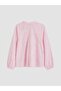 Lcw Vision Pink Embroidered Oversize 100% Cotton Blouse - 7