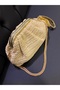 Wicker Weave Women's Hand and Shoulder Bag – Chain Strap, Gold Metal Detail, Stylish Bag for Daily Use & Summer - 4