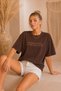 Women's Oversize Minimal Word Print Summer T-Shirt Women's Adult T-Shirt Basic T-Shirt Crew Neck Printed Short Sleeve Summer Combed Cotton T-Shirt - 8