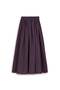 Elastic Waist Pleated Skirt Burgundy - 2