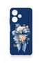 Infinix Hot 30I Compatible Blue Ribbon Flower Pattern Silicone Case - 2
