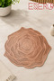 30830 Lace Patterned Gold Supla 38X38 cm 6 Pieces Plastic American Service Tableware Presentation Coaster Stylish Table Decoration Invitation Supla - 2