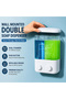 Double Chamber Wall Mounted 1000ml Hand wash Dispenser Manual Push Pump Liquid Soap & Shampoo Dispenser for Bathroom, Kitchen & Commercial Use - 2