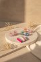 Rubber Hair Band Set with Floral and Colorful Clip Clasp Children's Hair Accessory 10 Pieces - 6